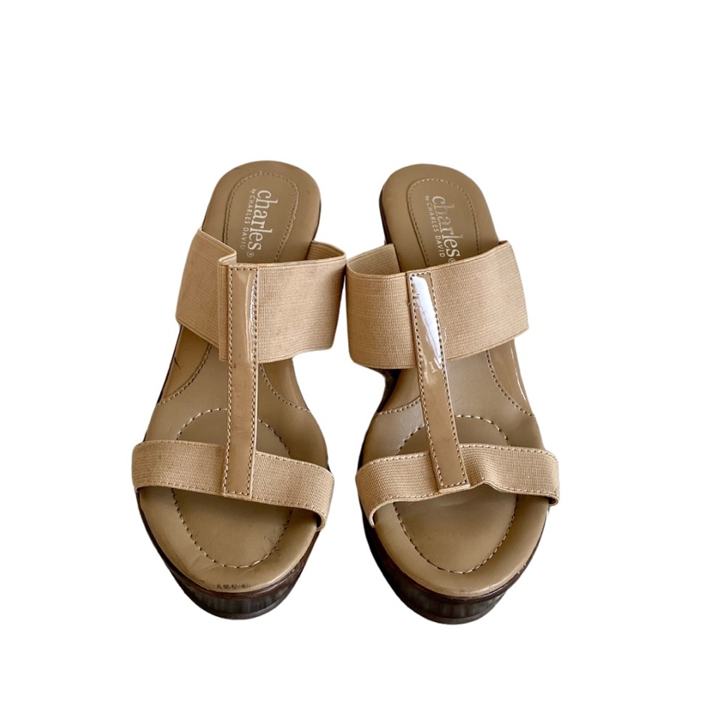 Charles David Nude Platform Sandals - Size 5 - Comfortable & Stylish